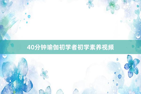 40分钟瑜伽初学者初学素养视频